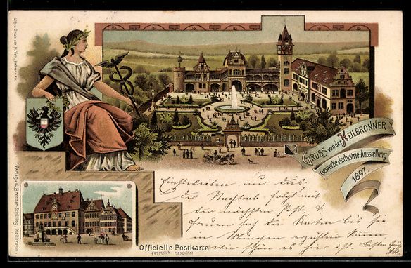 Cancelleria postale: Litho Heilbronn, Gewerbe- u. Industrie-A – Usato da Berlin venduto da bartko-reher