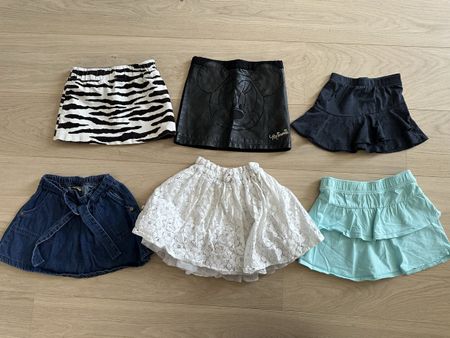 Lot 6 jupes enfant fille 98cm 2-3 ans Minnie Disney, jeans,