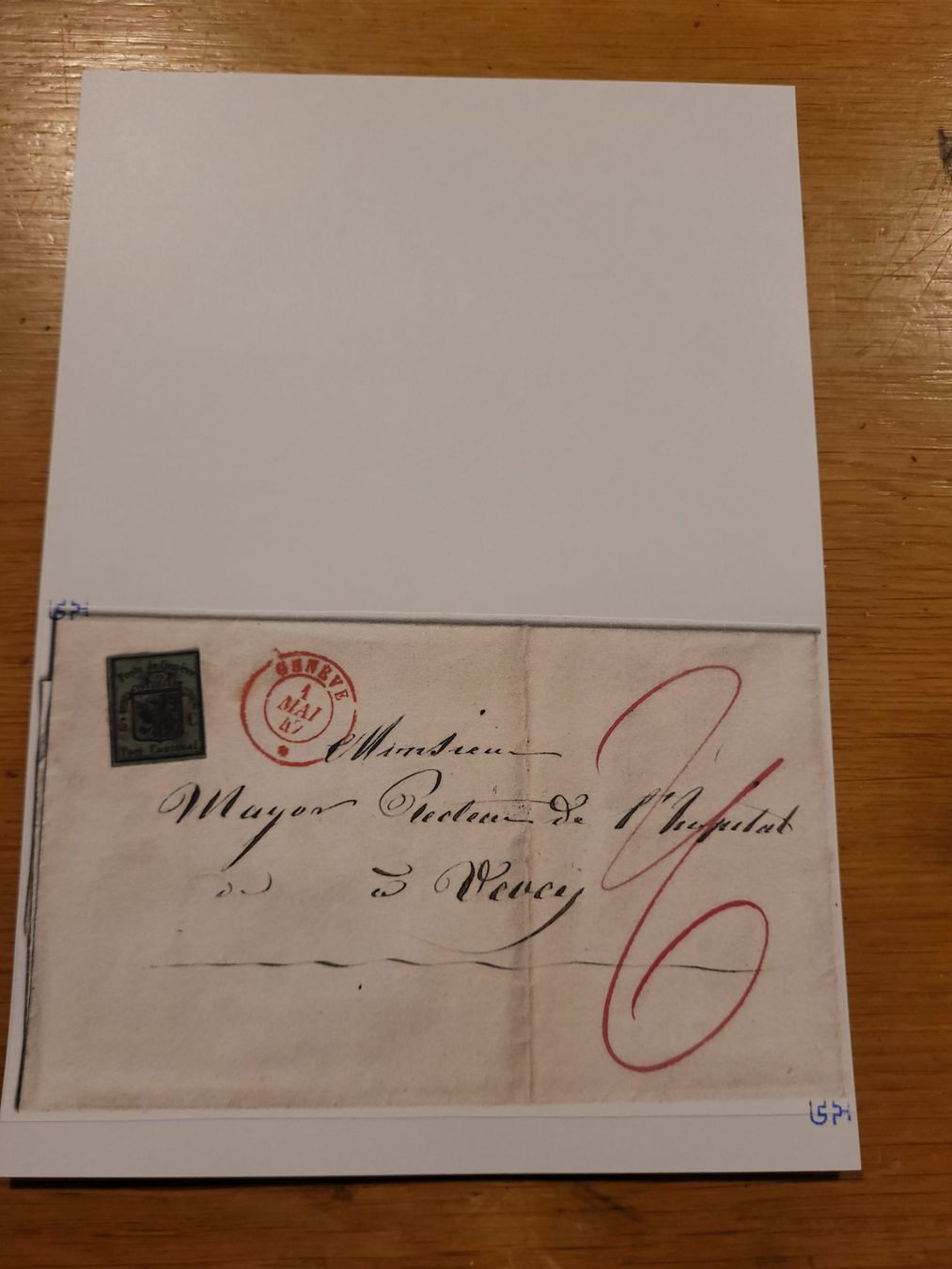 Tutti i francobolli: Peter Winter, fast typengenaue Ganzfälschung, auf Brief – Usato da Uesslingen venduto da WHALESTAMPS 2