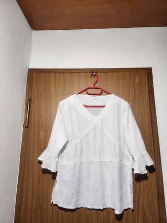 Chemisier blanc femme Donnaio 80% Soie taille M/L