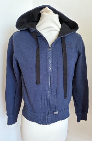 GStar RAW kurz hoodie hoody Jäckchen pulli blau S 36 38