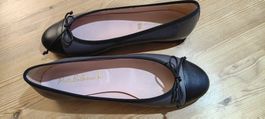 PRETTY BALLERINAS GRAU SCHWARZ GRÖSSE 40 NEUWERTIG