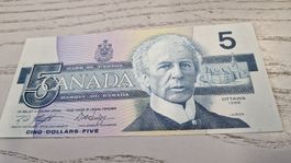 Kanada 5 Dollar Banknote Ottowa 1986 
