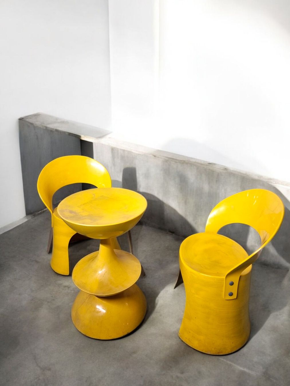 Stühle: Nanna Ditzel Space Age 1970 in Gelb – Gebraucht aus Zürich von Zuerichparis08 1