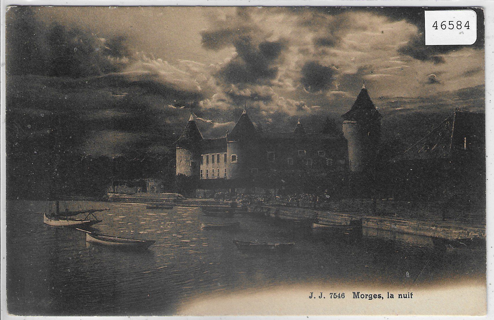 Cartoline postali: Morges, la nuit – Usato da Ettingen venduto da Kartenplanet