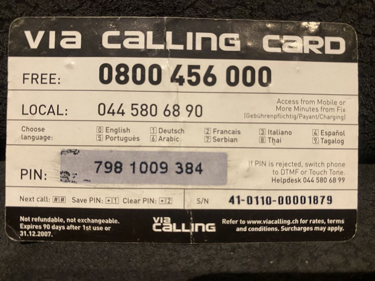 Schede telefoniche: Prepaid card – Difettoso da Lausanne venduto da babacard10 1