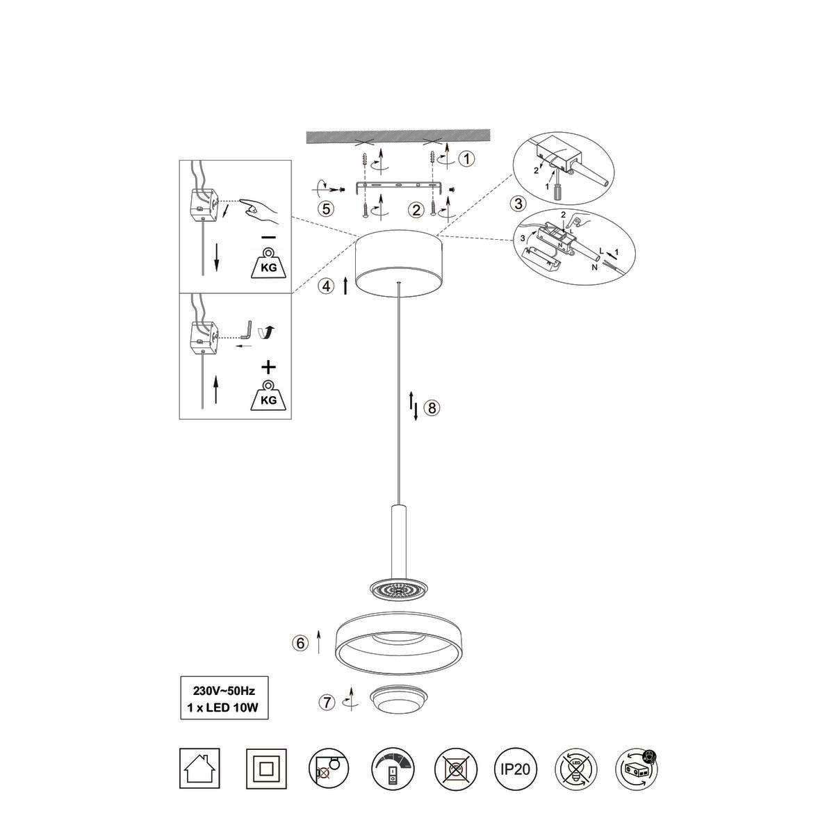 Lampadari & plafoniere: LED Pendelleuchte, Glas, 22 cm Ø – Nuovo (secondo la descrizione) da Kreuzlingen venduto da Smart-Light 8