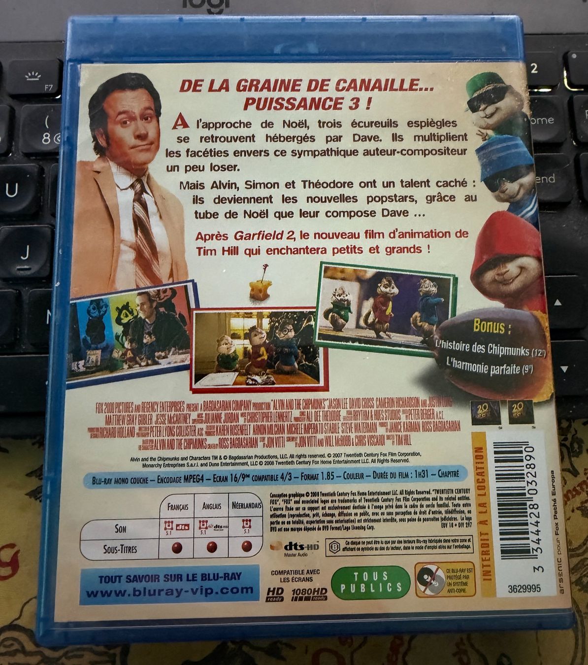 Tous les DVDs: Alvin et les Chipmunks (2007) - Blu-ray – D'occasion à Semsales par __Florian__ 2