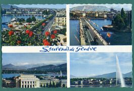 Souvenir de Genève, 4 Ansichten, 1962, gelaufen
