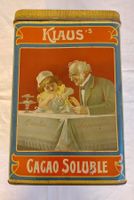 Alte Blechbüchse Klaus Cacao Blechdose boite tôle Gross XX