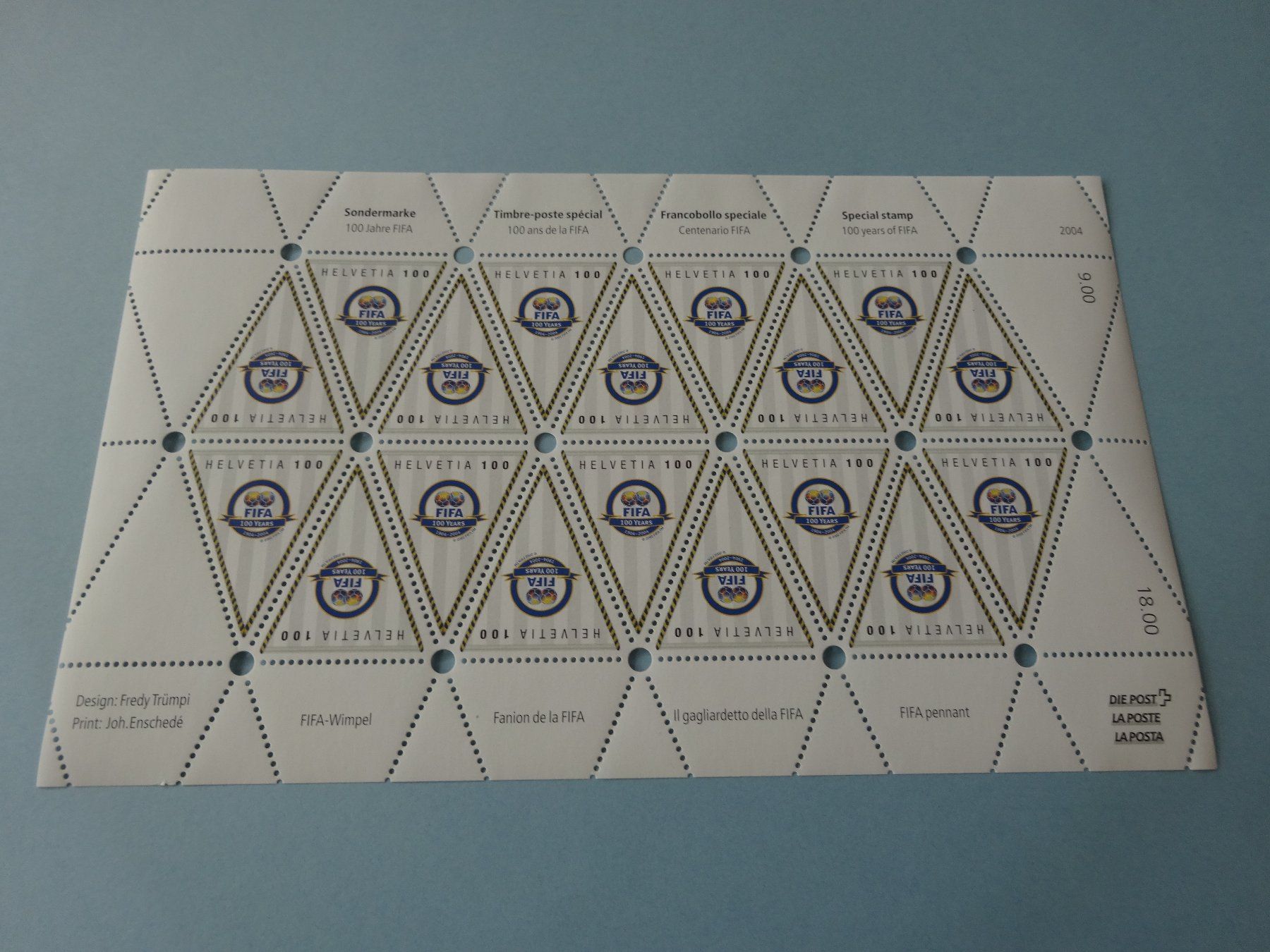 Alle Briefmarken: Helvetia Fifa Kehrbogen Postfrisch – Neu und originalverpackt aus Neerach von jenny062 1