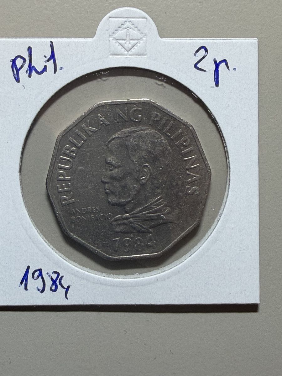 Tutti le monete: Philippines - 2 piso - 1984 – Usato da Payerne venduto da Mike1682