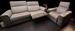 Elegantes Leder-Sofa & Sessel-Set – TOP-Zustand –Letzter Tag