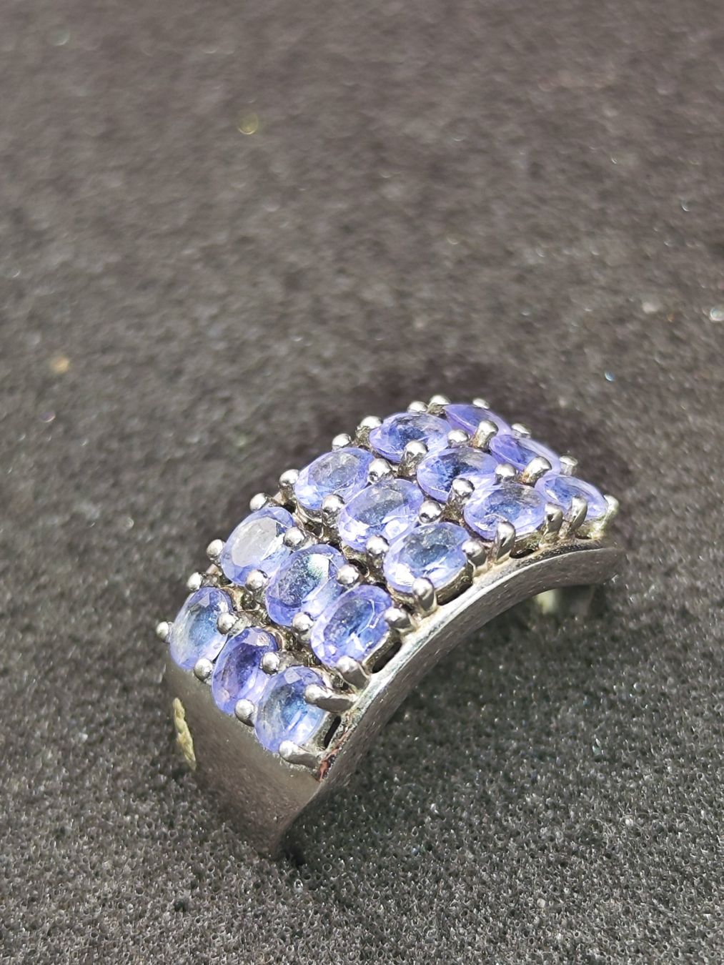 Anelli: Vintage 925er Silber Ring mit Tansaniten Top – Usato da Steffisburg venduto da mat_8s7d