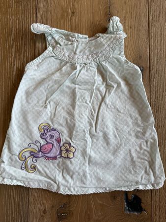 T-Shirt Papagei mintgrün kariert Grösse 74
