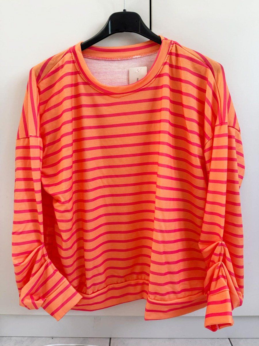 Pullover & Sweatshirts: Oversize Sweater Pulli helles Orange/Koralle Gr. 36/38/40 – Defekt aus Eschenbach SG von Peachick 1