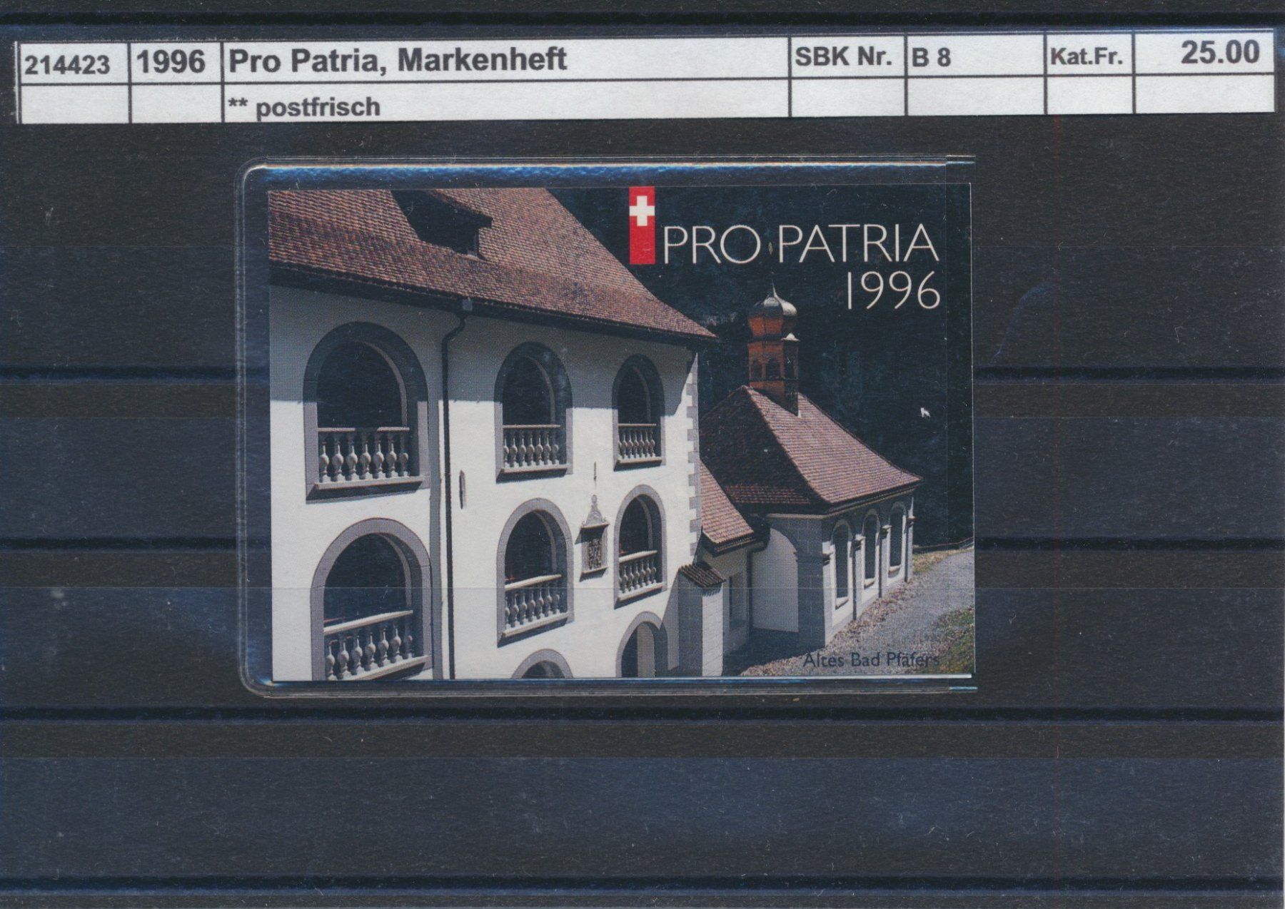 Tutti i francobolli: 1996 Pro Patria, Markenheftchen, ** postfrisch – Nuovo (secondo la descrizione) da Winterthur venduto da Zupogeru