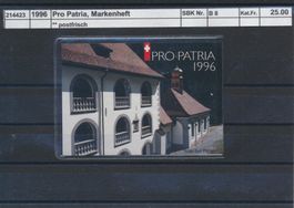 1996 Pro Patria, Markenheftchen, ** postfrisch