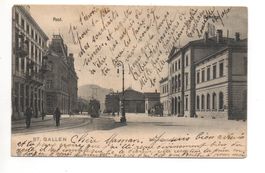 ST. GALLEN Bahnhof, Post, Tram, Kutsche