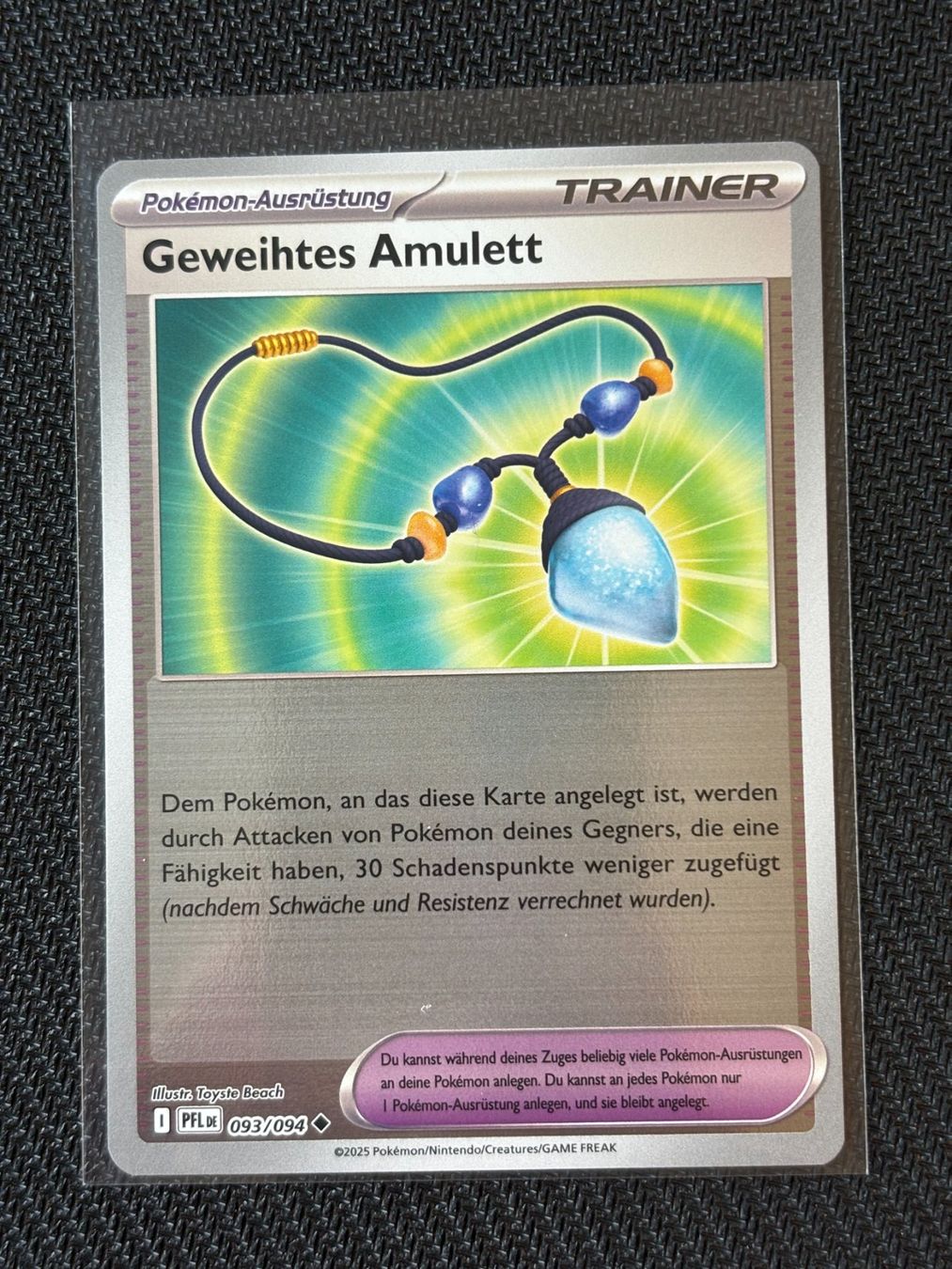 Pokémon Carte collezionabili: Geweihtes Amulett PFL 93 Reverse Holo - Fatale Flammen - DE – Nuovo (secondo la descrizione) da Hergiswil NW venduto da Feybyen