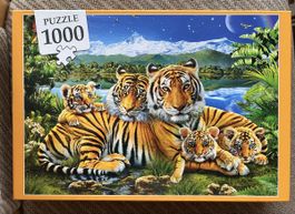 Puzzle 1000er „Tiger-Familie“