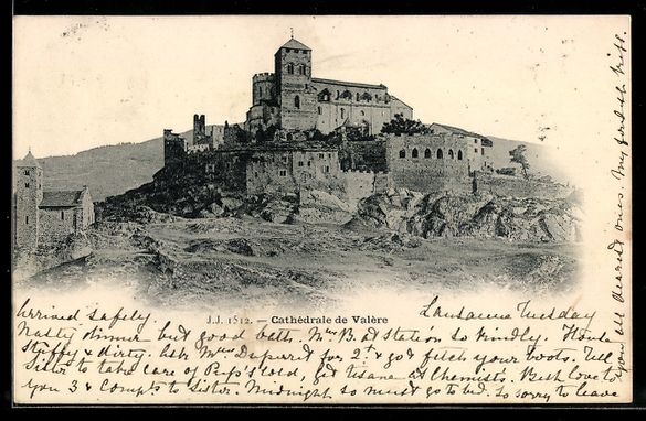 Cartes postales: AK Sion, Château de Valère, 1899 – D'occasion à Berlin par bartko-reher