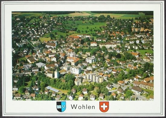 Cartoline postali: WOHLEN Flugaufnahme – Usato da Jona venduto da philajona