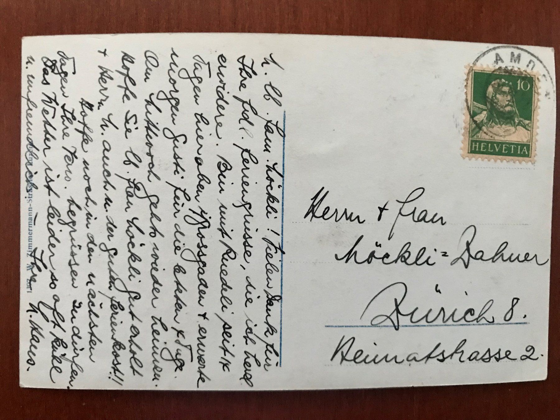 Cartoline postali: Amden Ausblick auf Linthebene um 1920 – Usato da THERWIL venduto da Fcbbasel 1