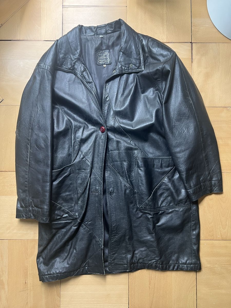 Cappotti: Vintage Leder Mantel, Grösse 44 – Usato da Zürich venduto da romcam 6