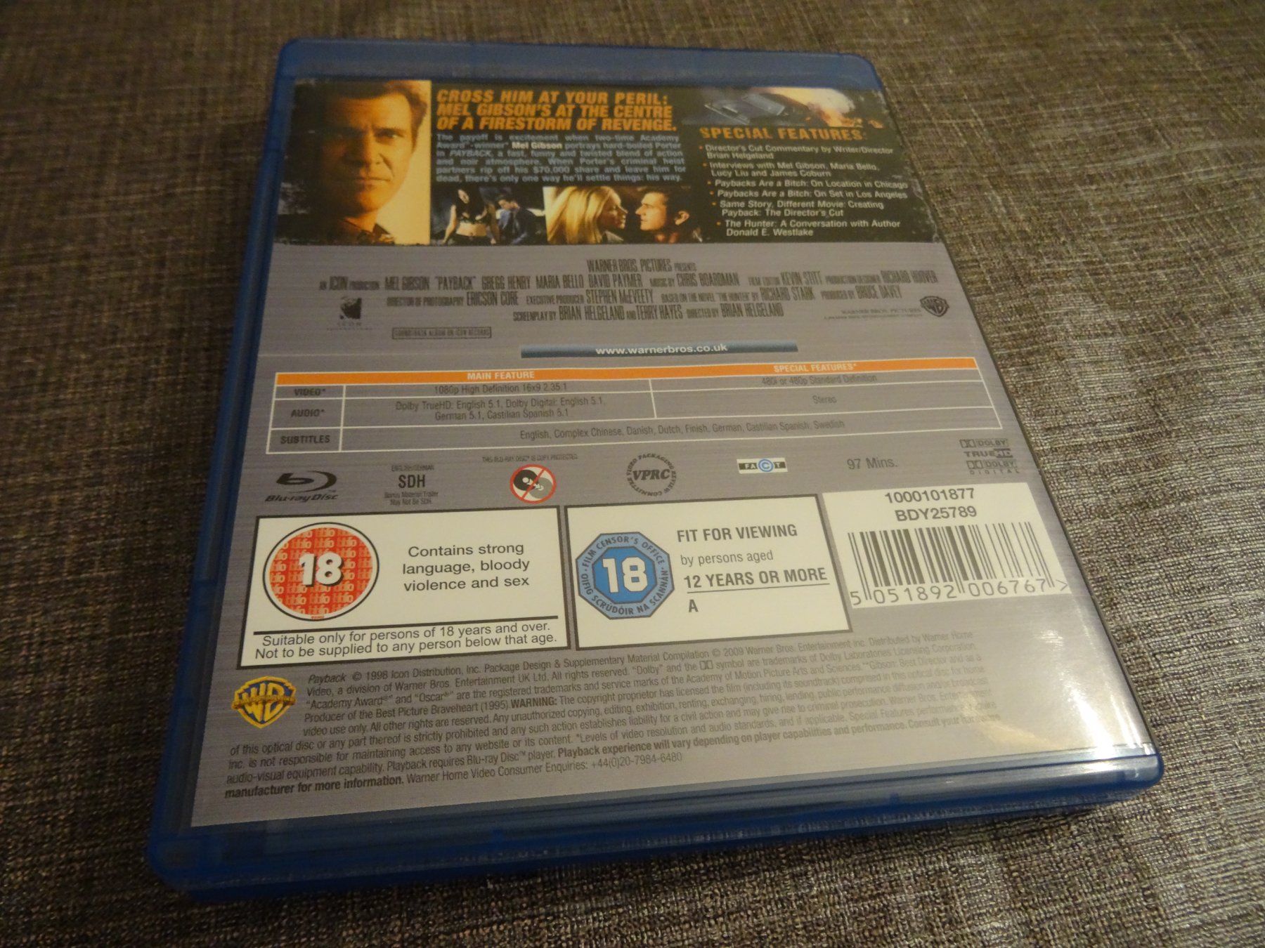 Alle DVDs: Blu-ray Payback Special Edition Mel Gibson – Gebraucht aus Olten von Disc-Verkauf 2