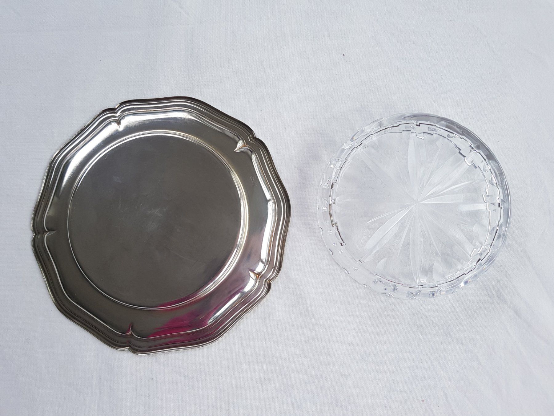 Ciotole: Vintage "Glasschale mit Unterteller" – Usato da Näfels venduto da SuEdHe 2