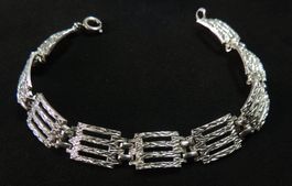 Rhodiniertes Silber 800 Armband 18 cm