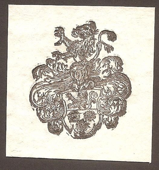 Incisioni: Ex-libris héraldique Vigier vers 1700. Solothurn – Usato da Farvagny-le-Grand venduto da OlivierFurrer