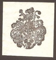 Ex-libris héraldique Vigier vers 1700. Solothurn
