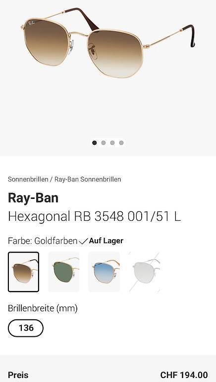 Occhiali & Lenti: Ray Ban Hexagonal – Usato da Bösingen venduto da daimen99 1