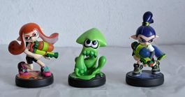 Amiibo Splatoon 3 Figuren Inkling Boy + Girl + Tintenfisch