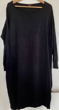 Kleid schwarz Tricot Strick 46