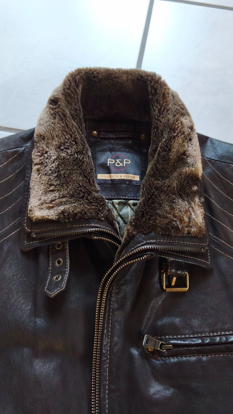 Giacche: Lederjacke P&P Projects & People braun – Usato da Nottwil venduto da 66Vespa