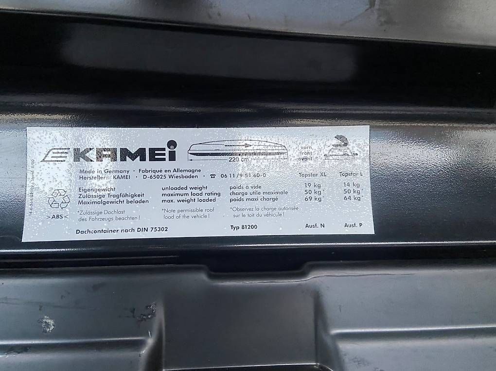 Dachboxen: Dachbox Kamei Topstar XL 430 Liter mit oder ohne Träger – Gebraucht aus Leuzigen von Doppelrad 3