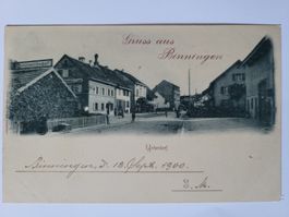 Gruss aus Binningen, Unterdorf, 18. Sept. 1900, R4