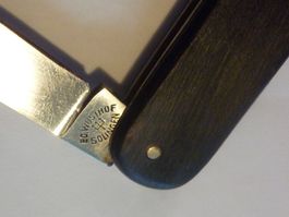 Vintage Sackmesser ED. WÜSTHOF 3-Zack Solingen Horngriffe