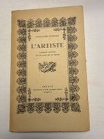 TOPFFER Rodolphe comédie “L’Artiste” livre numéroté