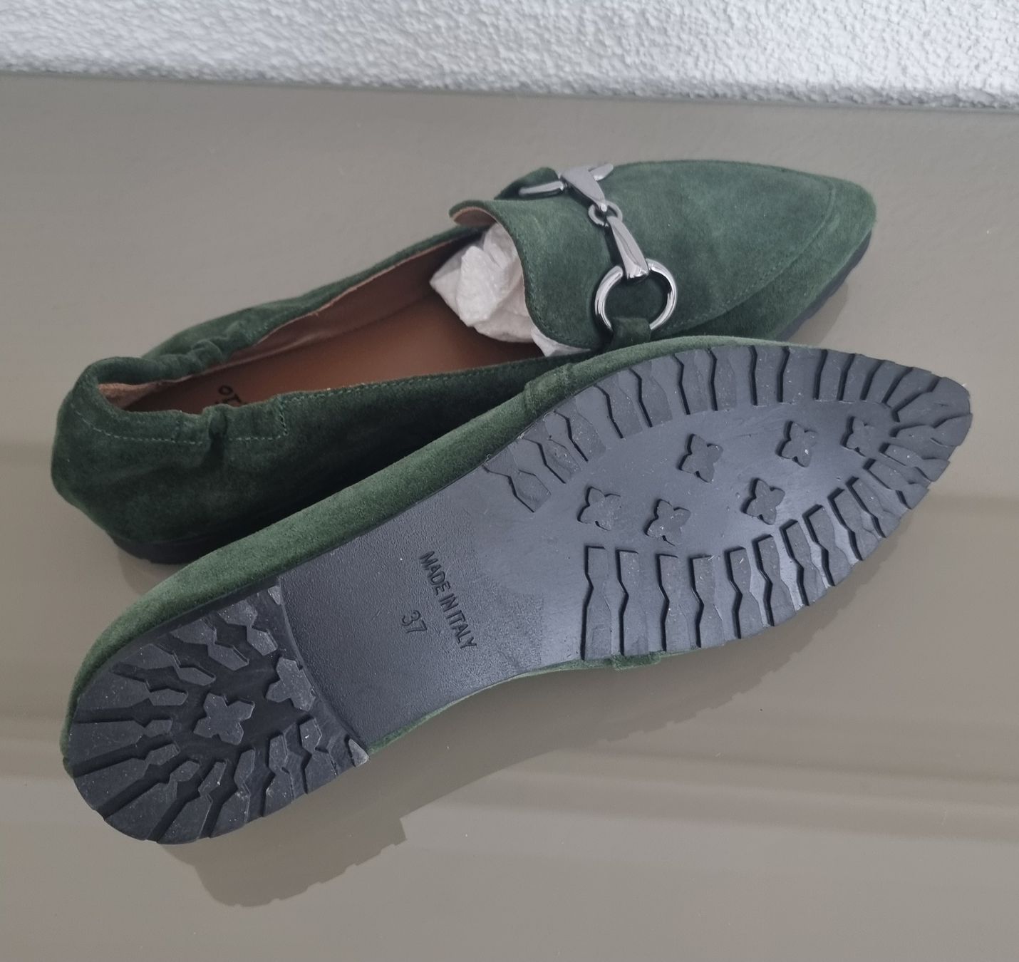 Damenschuhe: Mokassin 37 grün gidigio Wildleder – Neu und originalverpackt aus Untereggen von cla_kb2w 2