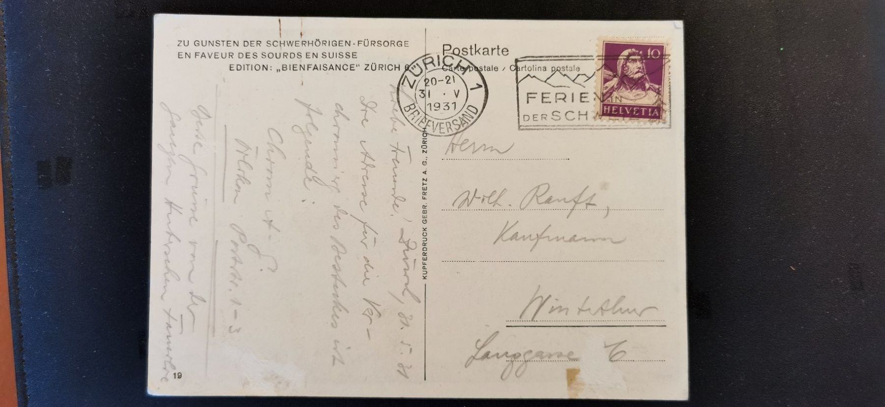 Cartoline: Postkarte antik – Usato da Birmensdorf ZH venduto da christoph06 1