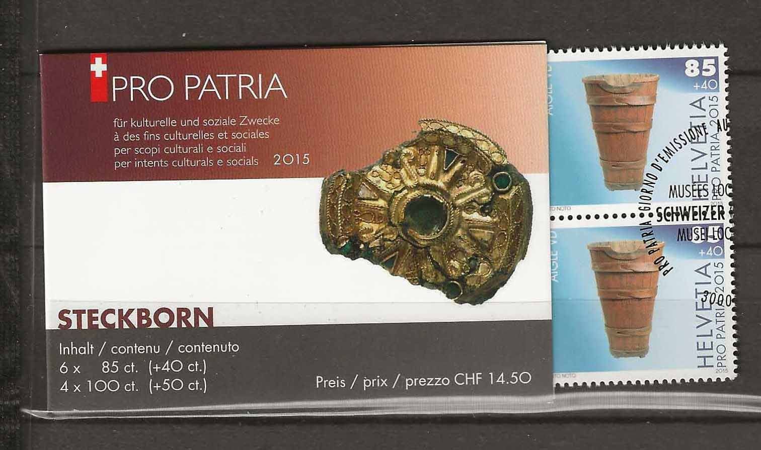 Tutti i francobolli: PPC2015 - Carnet Pro Patria 2015 1er j. – Usato da Trélex venduto da Phil_Albert