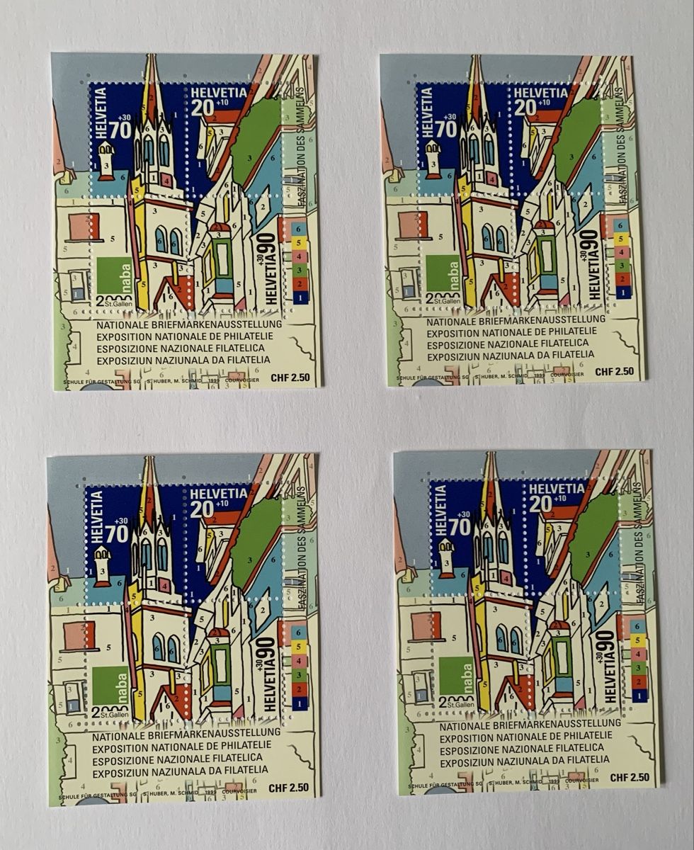 Tous les timbres: Sonderblock NABA 2000 St. Gallen ** – Neuf (Voir description) à Zürich par Apache4