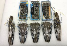 märklin K-Gleis: 8 elektrische Weichen geprüft - Restposten