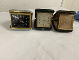 3 Reiseuhren Europa und ImHof mechanisch Vintage Zustand