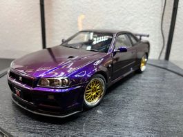 1:18 Autoart Nissan Skyline GT-R R34 BBS LM