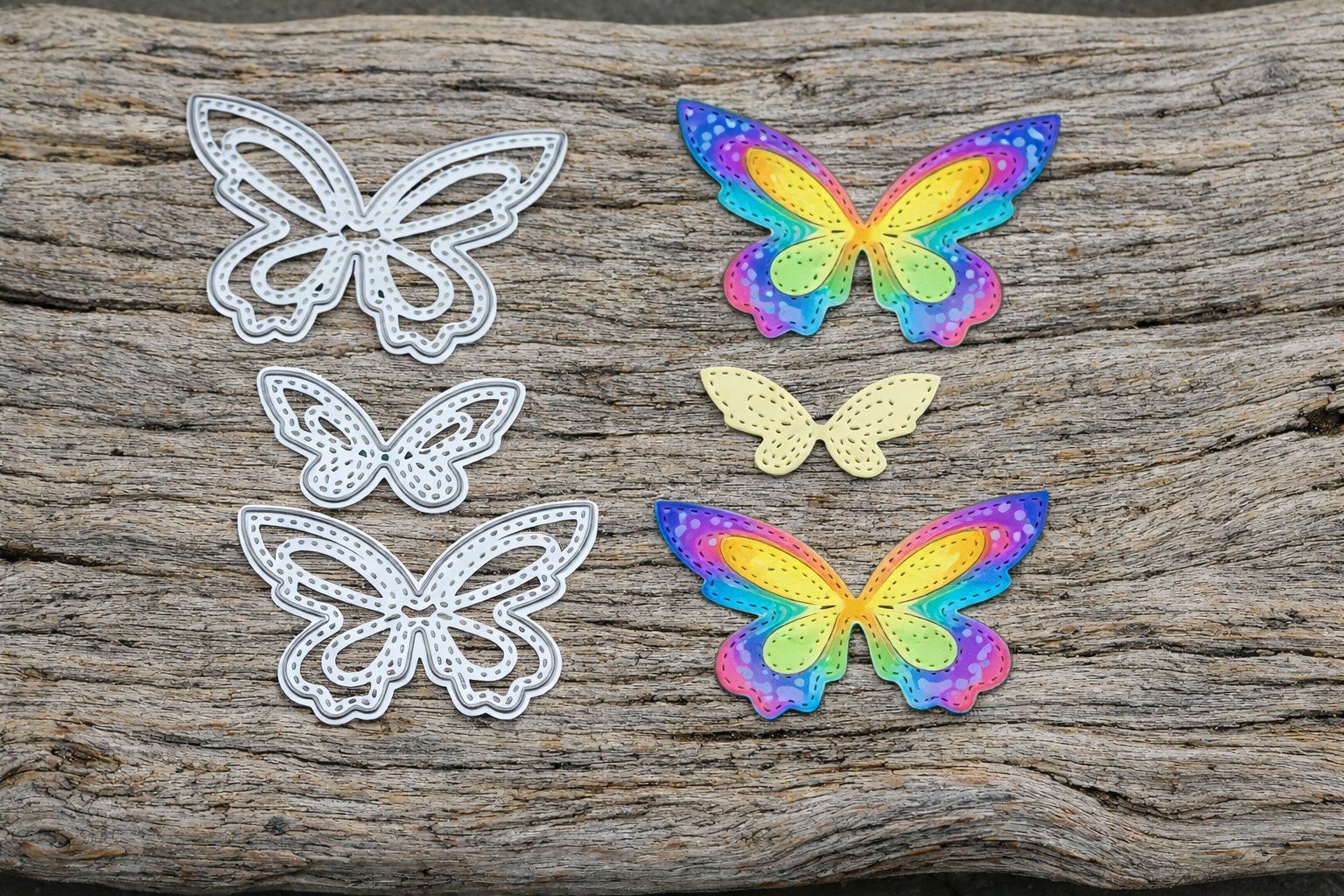 Sciablone: Neues Stanzschablonen-Set Schmetterlinge – Nuovo e nell'imballaggio originale da Effretikon venduto da wenuss